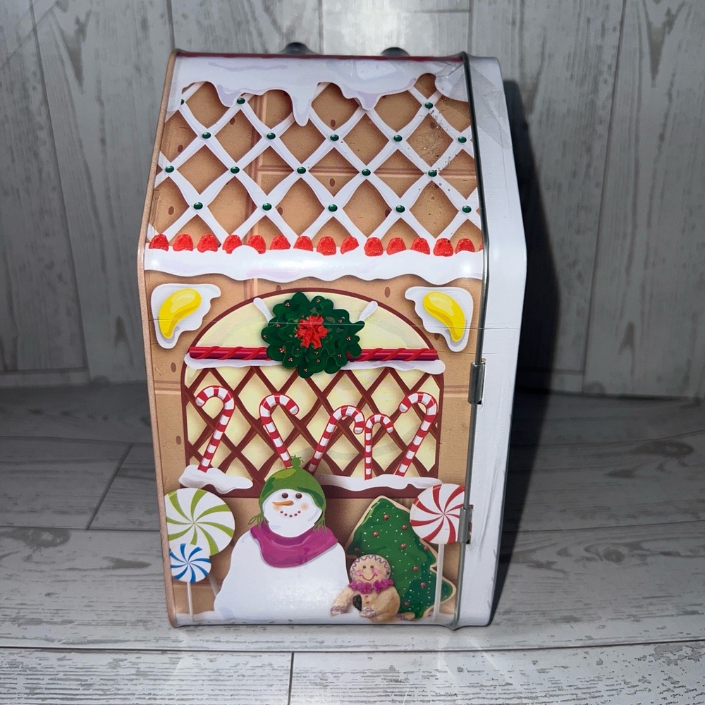 2 Tin Box Company Gingerbread House Tin w/Baking Recipe & Cookie Cutter Included - Picture 5 of 11